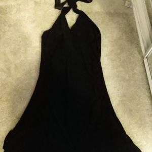Black haltertop dress